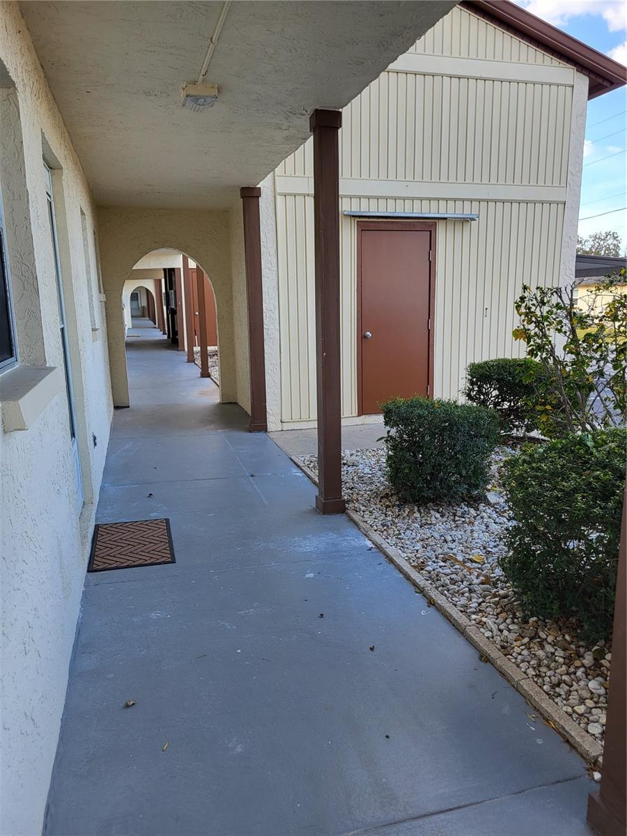 Front walk way laundry area