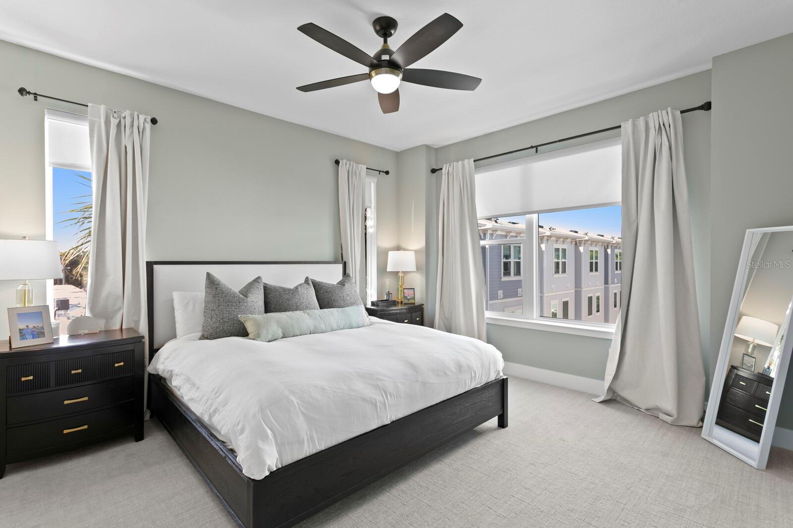 Spacious light-filled primary bedroom