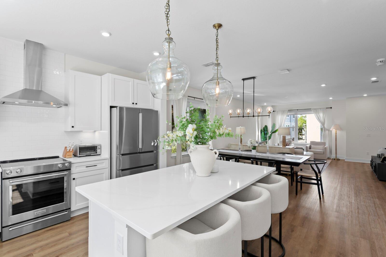 Large kitchen island