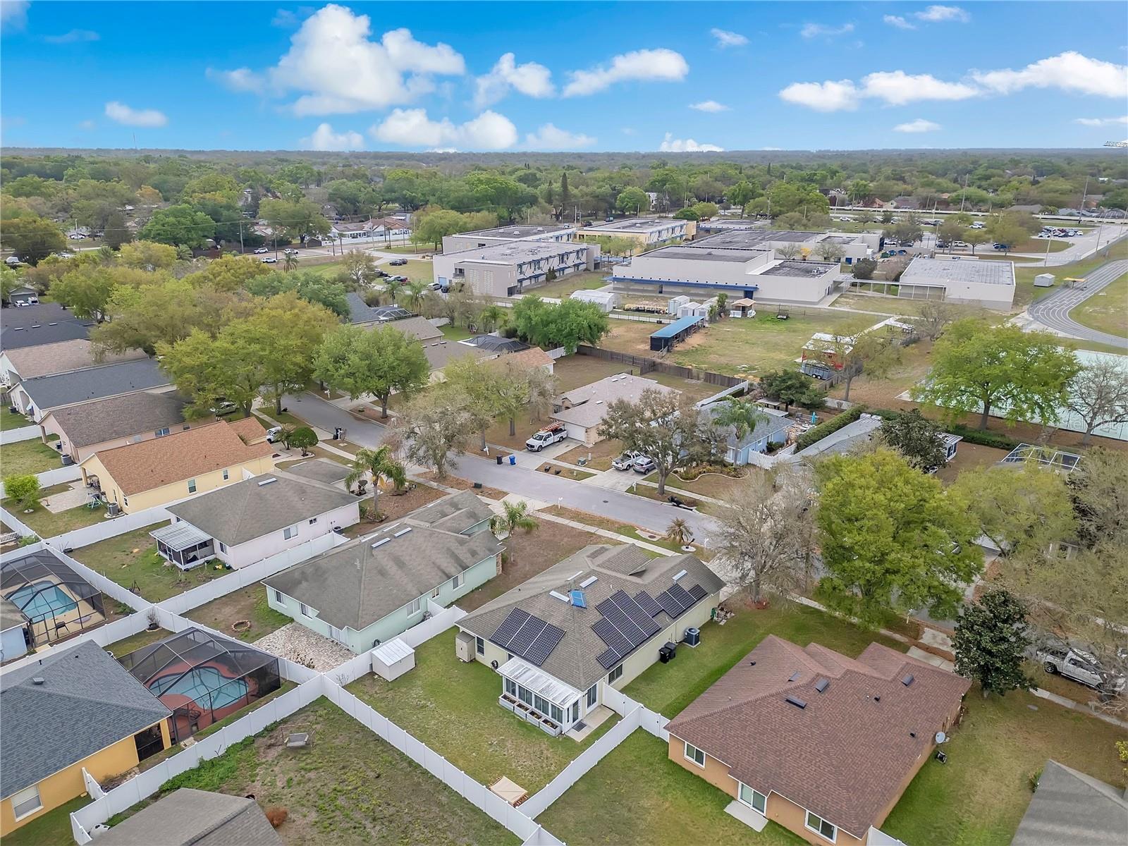 Aerial View (with Mulrennan Middle School in the distance - to the east)