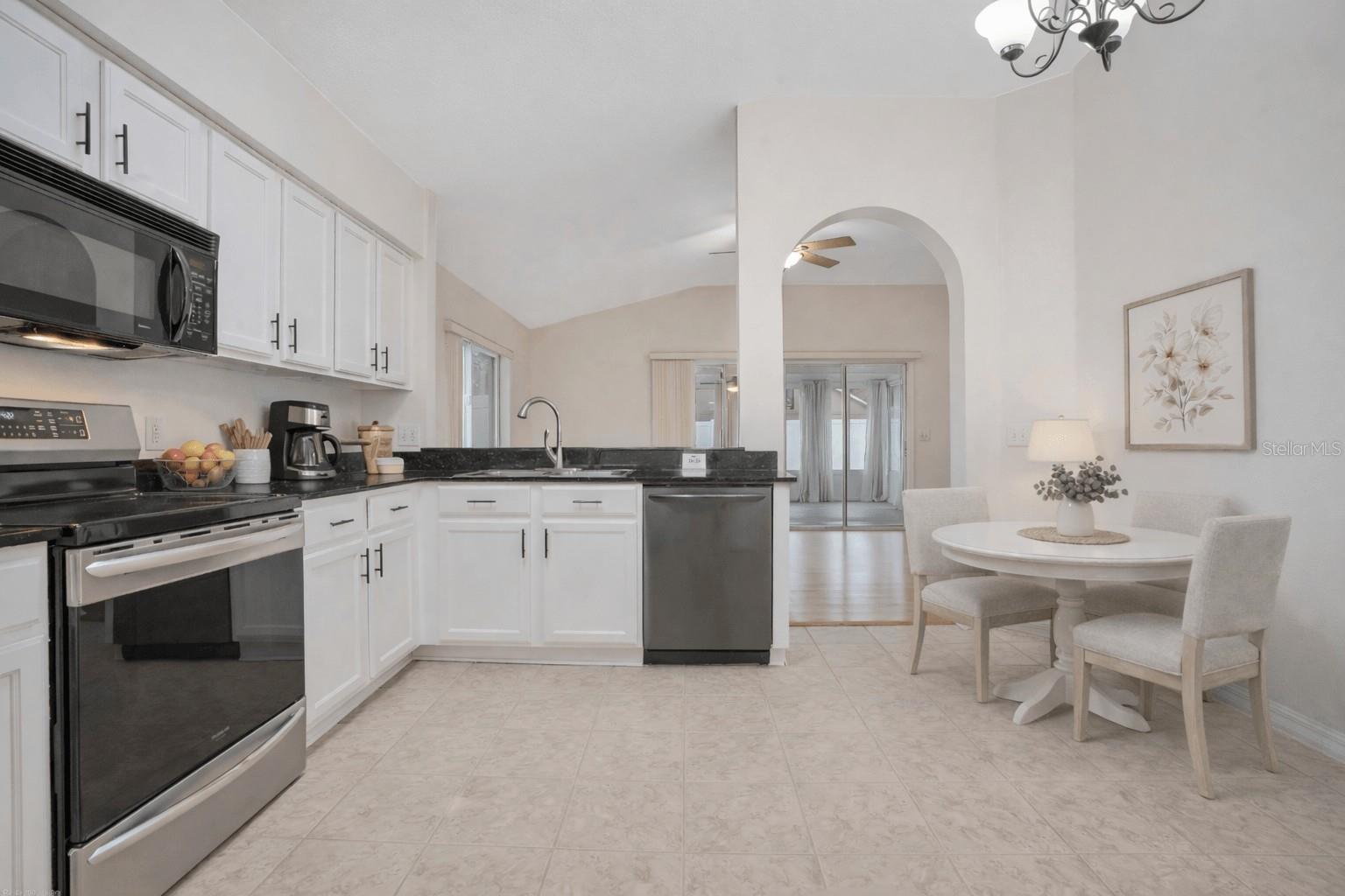 Kitchen with eating area