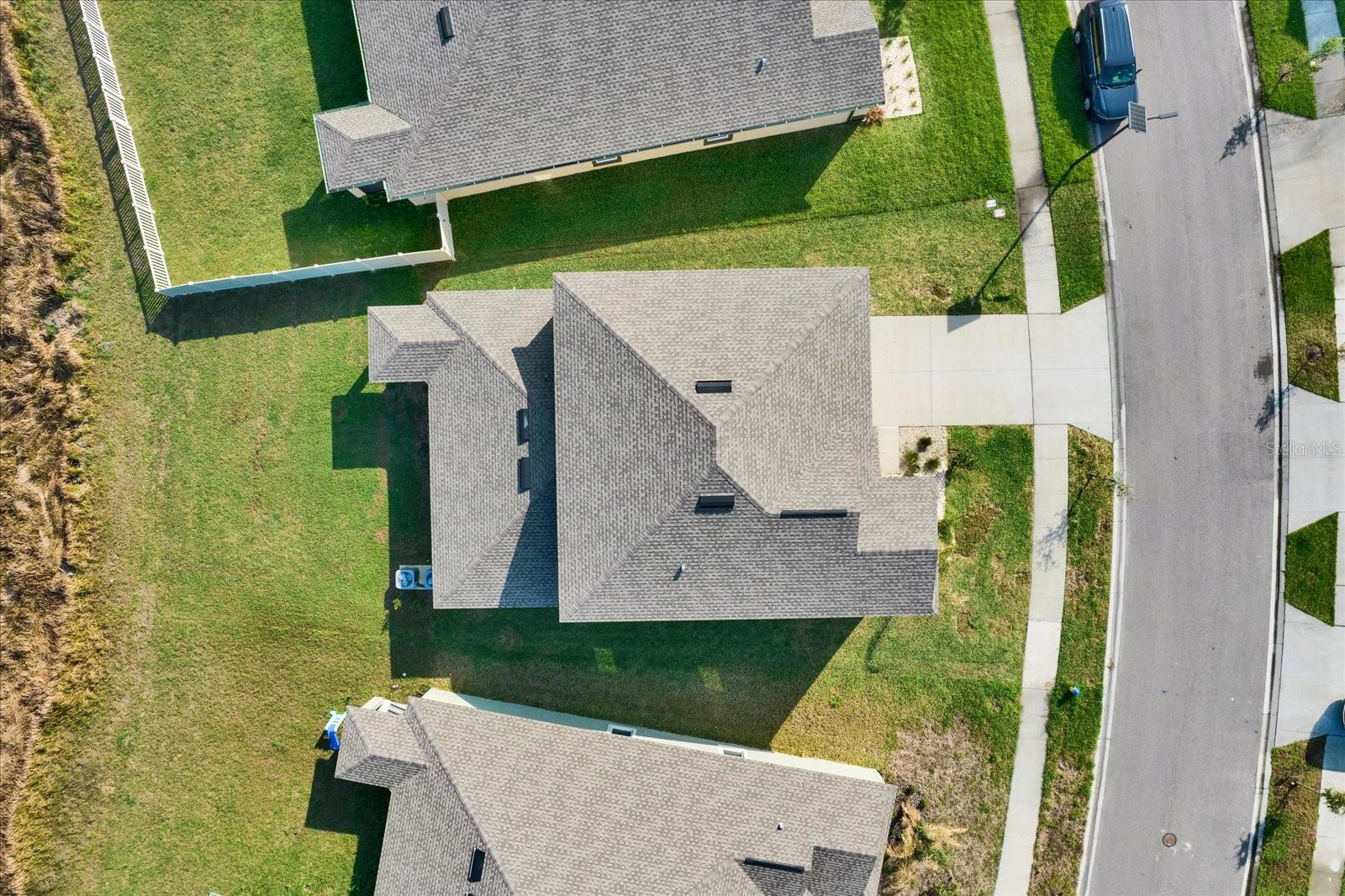 aerial view of roof