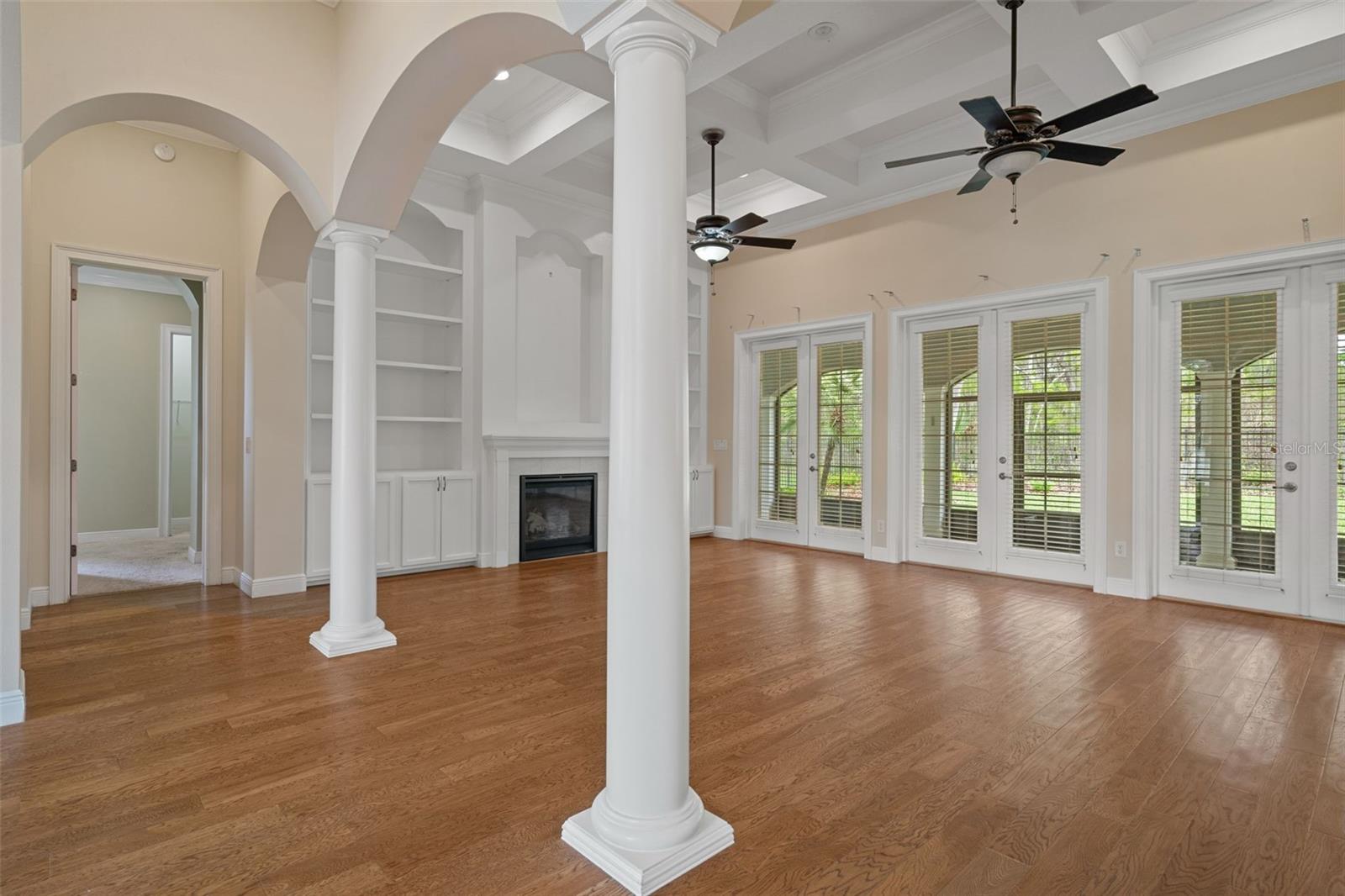 Living Area with Architectural Columns