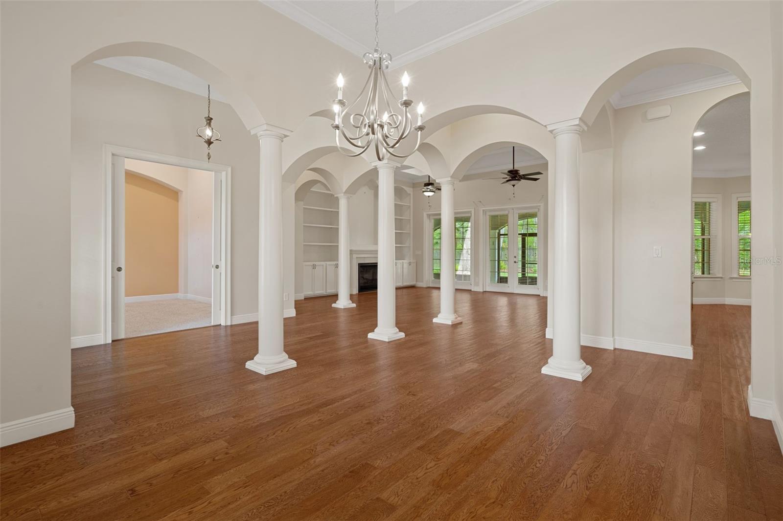 Dining Room Looking Out to Living Room