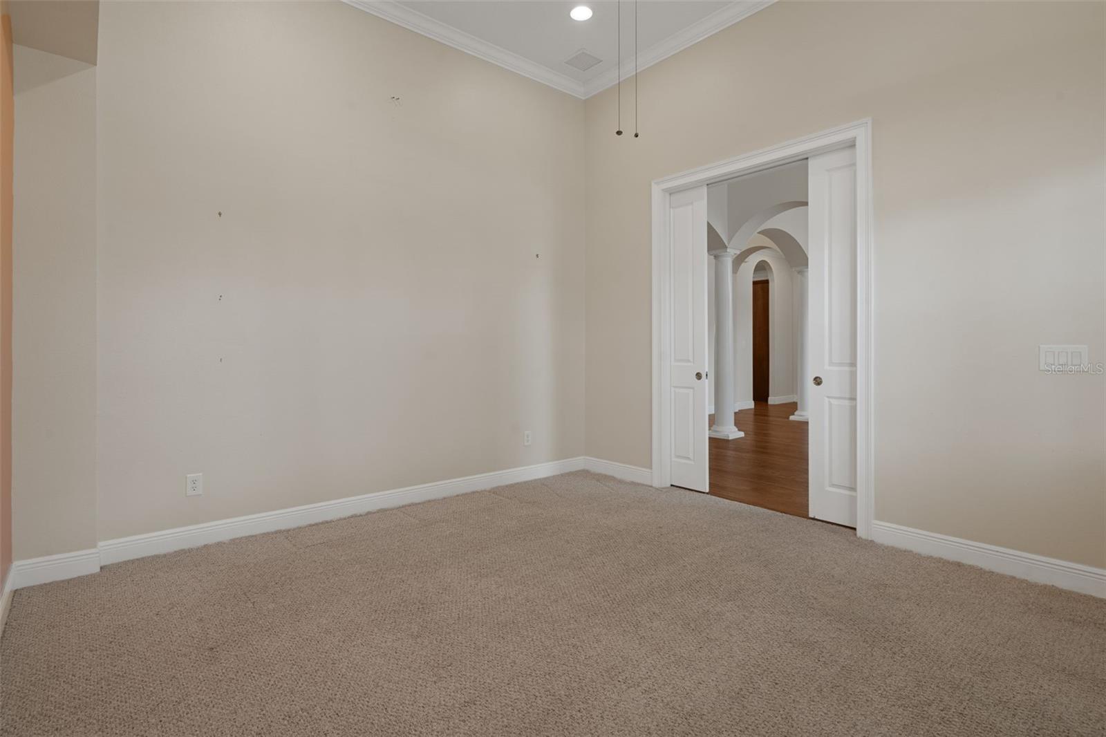 Den/Office/Library/Guest Space with Pocket Doors