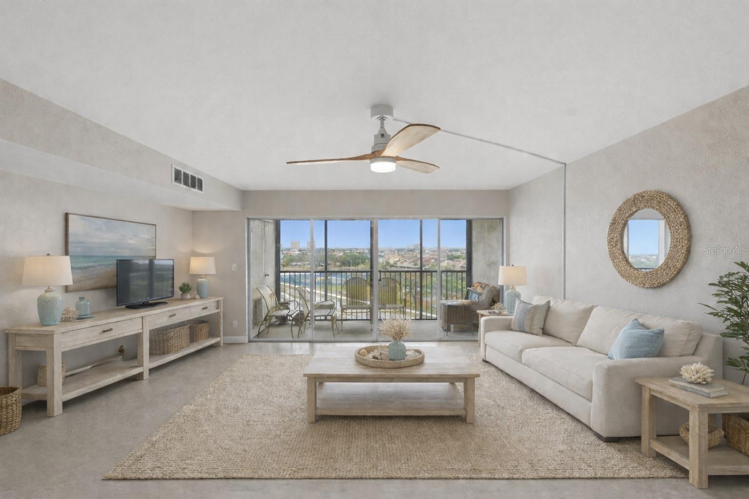 Living area staged to show possibilities