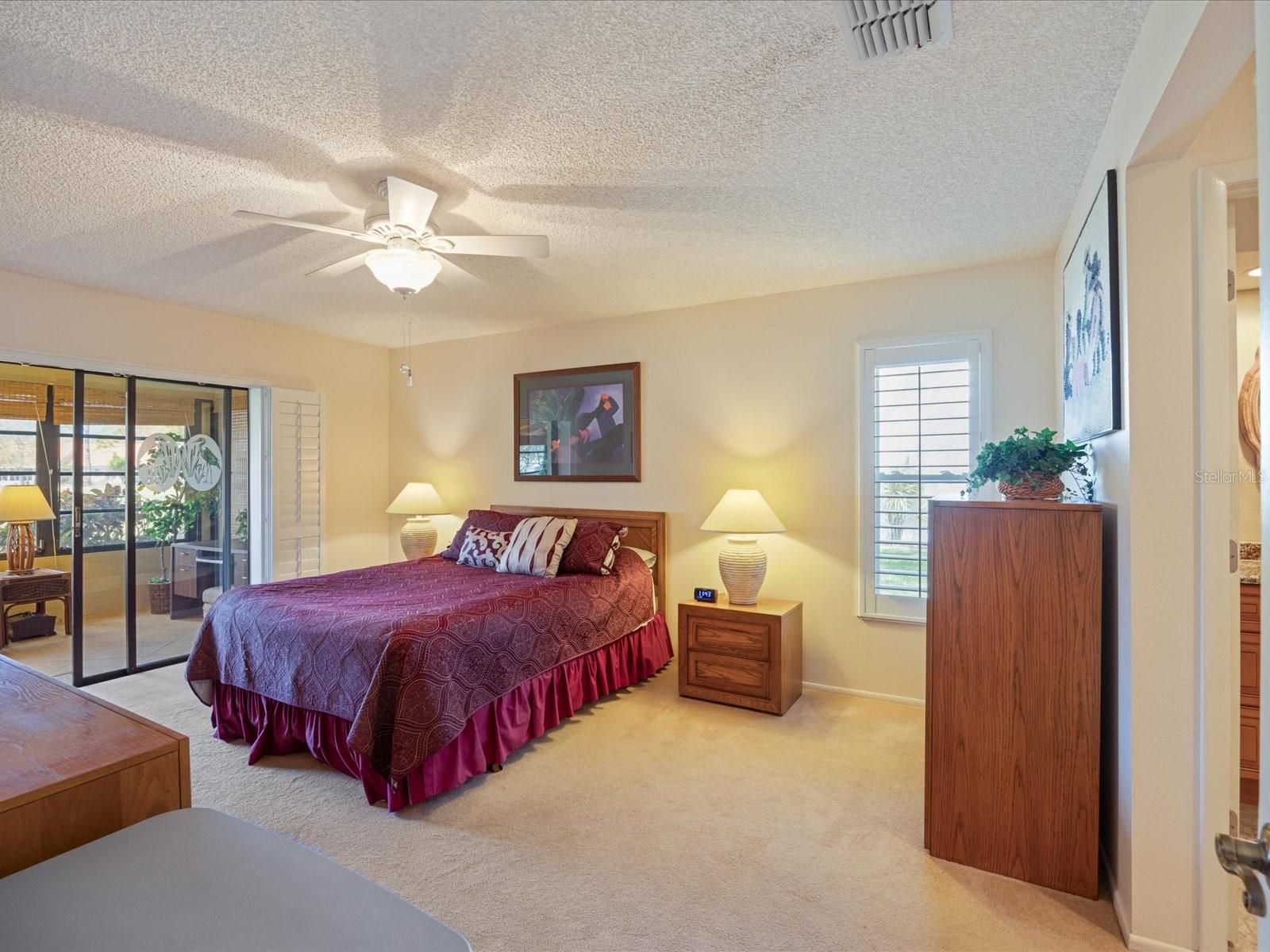 Spacious primary bedroom