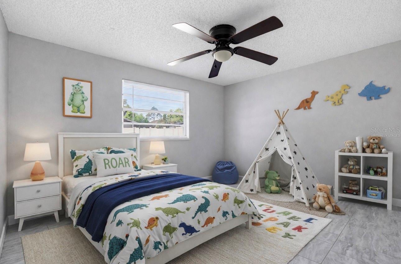 3rd Bedroom virtually staged.