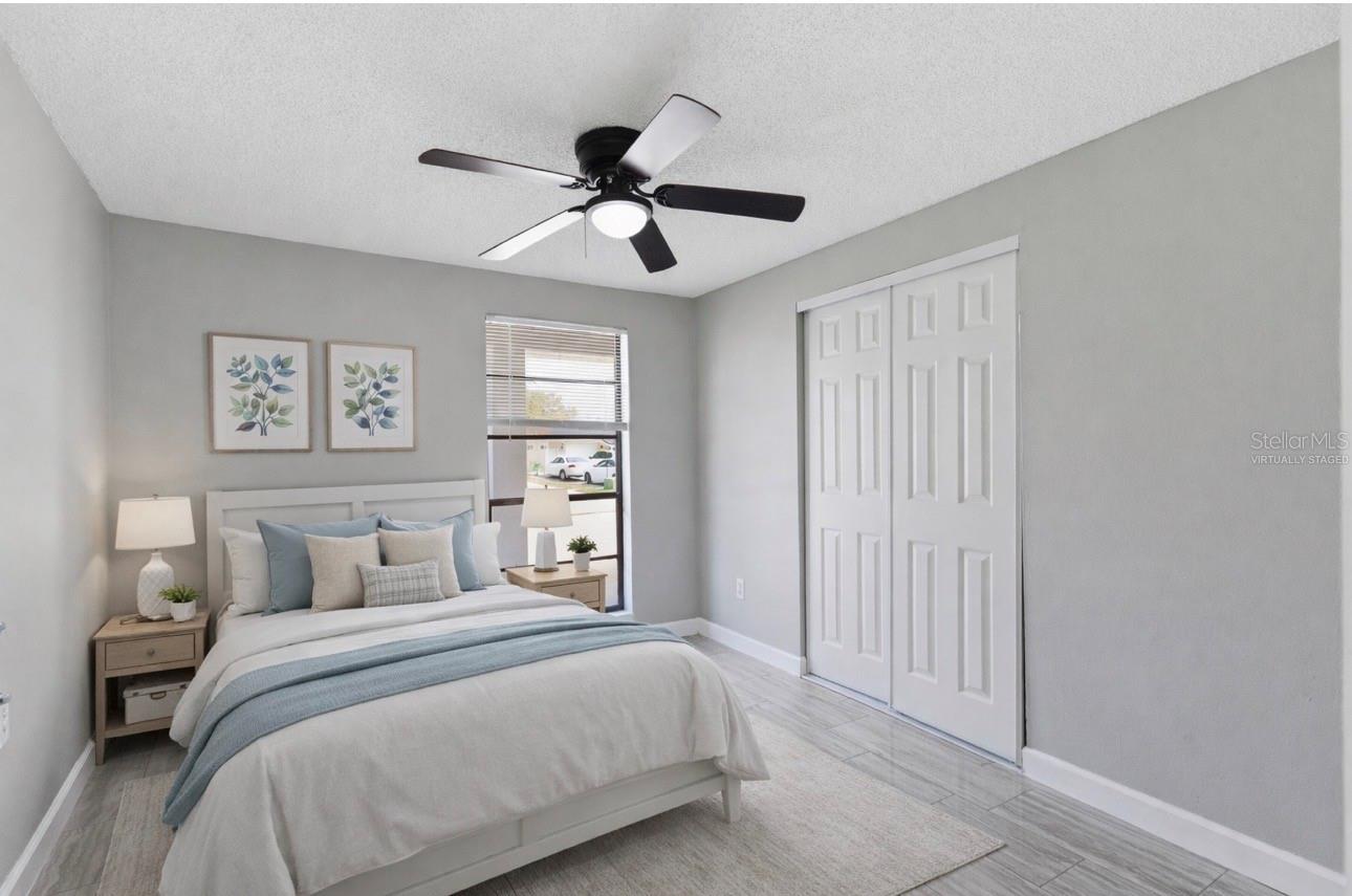 1st Bedroom virtually staged.