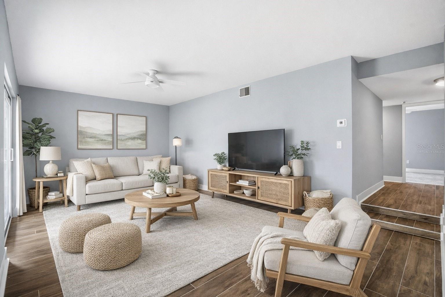 Virtually Staged Living Room