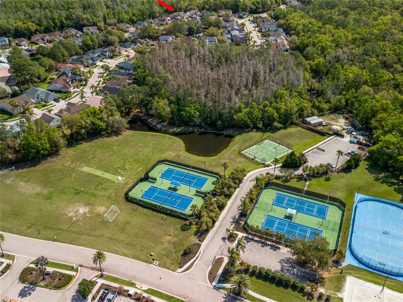 RED ARROW (Top Left) is the location of 10515 Canary Isle Dr.