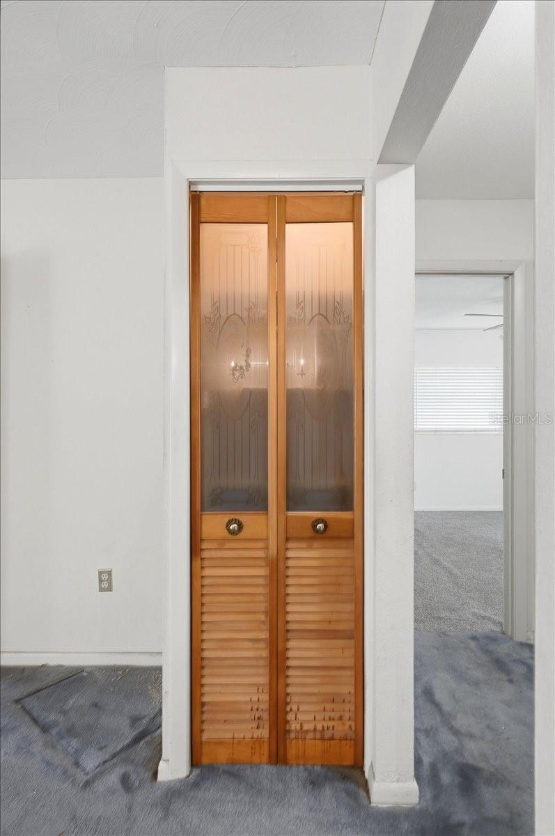 closet in living room