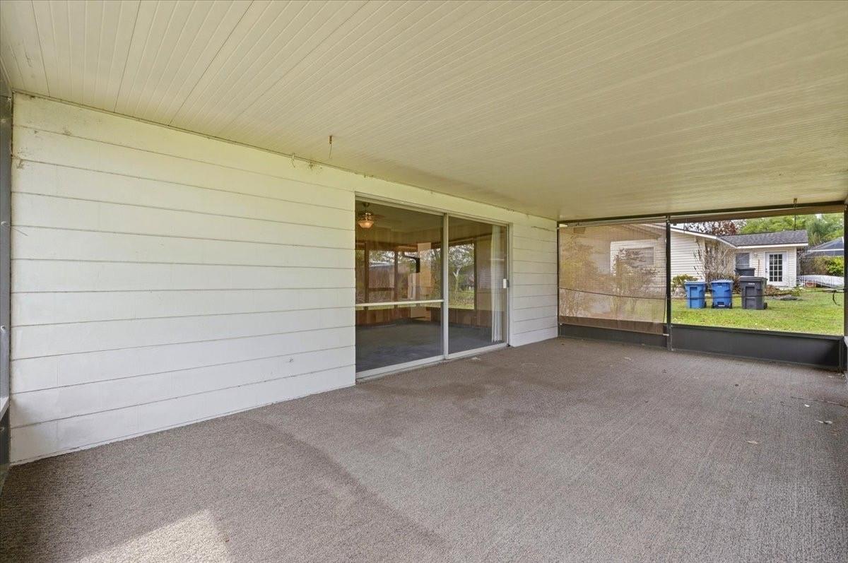 large screened patio