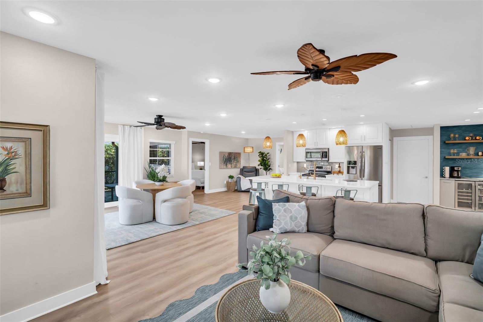 Perfect kitchen, living, and dining room combo~