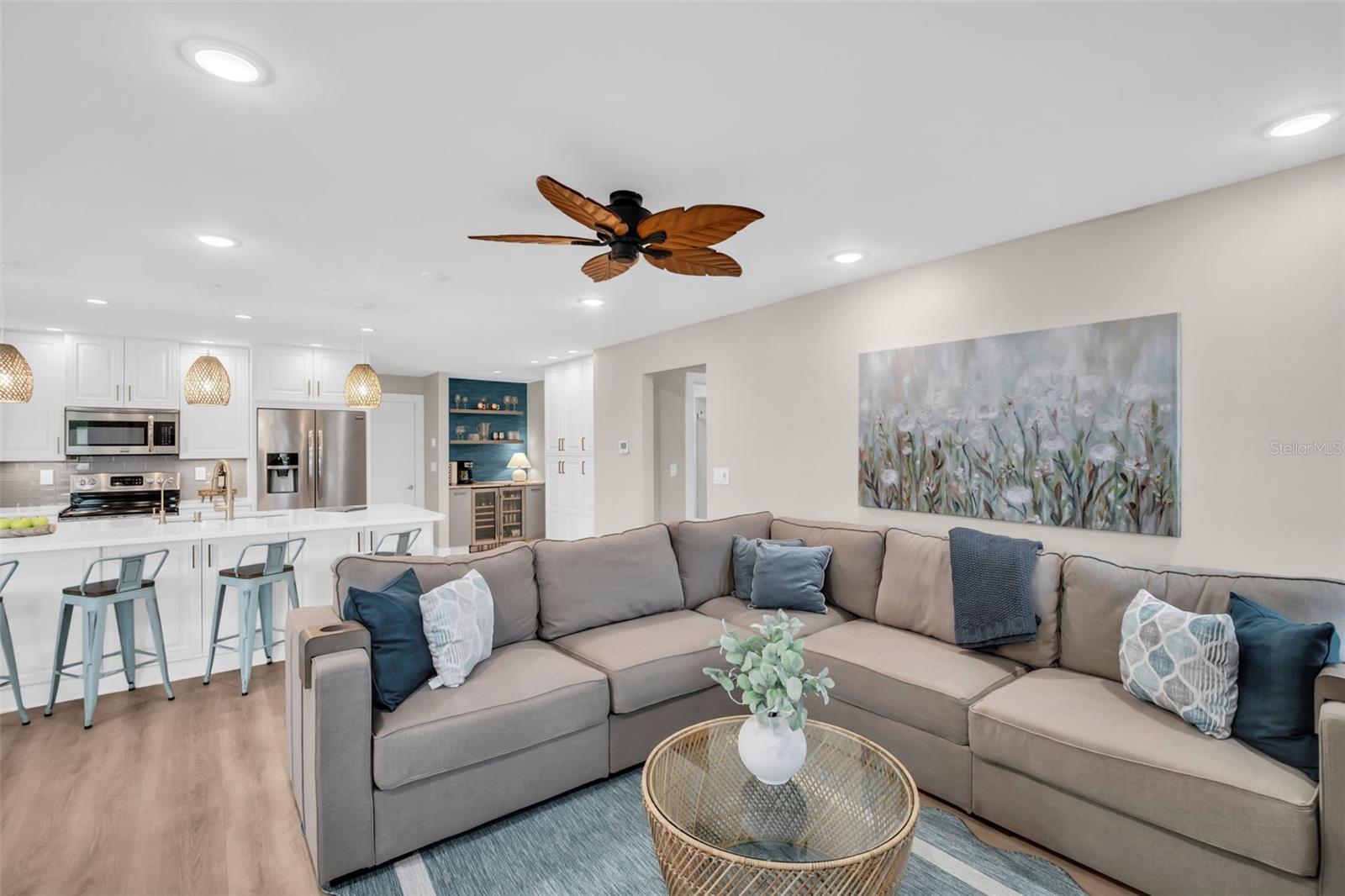 Garage access with a coat closet tucked between the kitchen & laundry room~