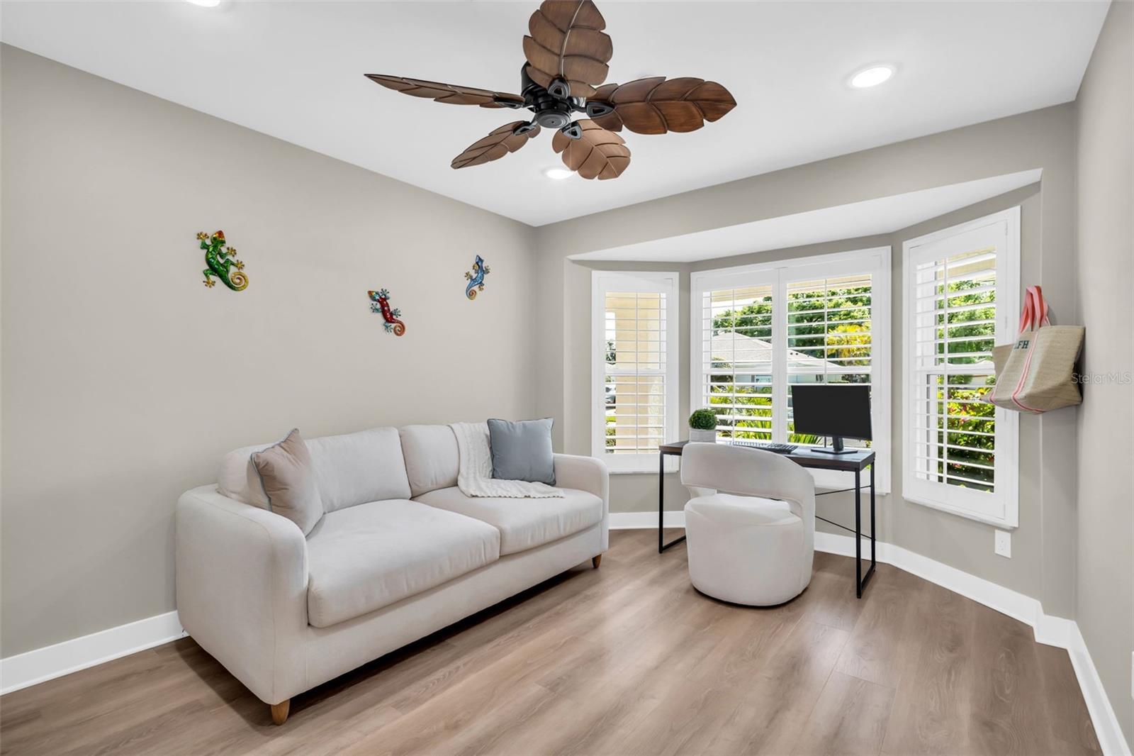 Big enough for a queen or makes the perfect office space~