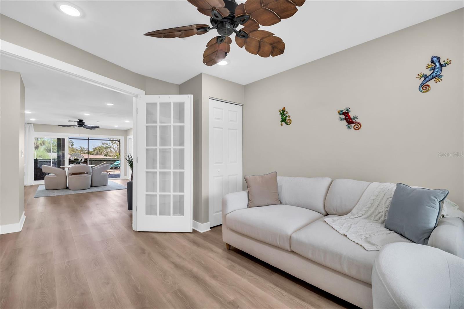 Beautiful double door entry and built-in closet for storage~