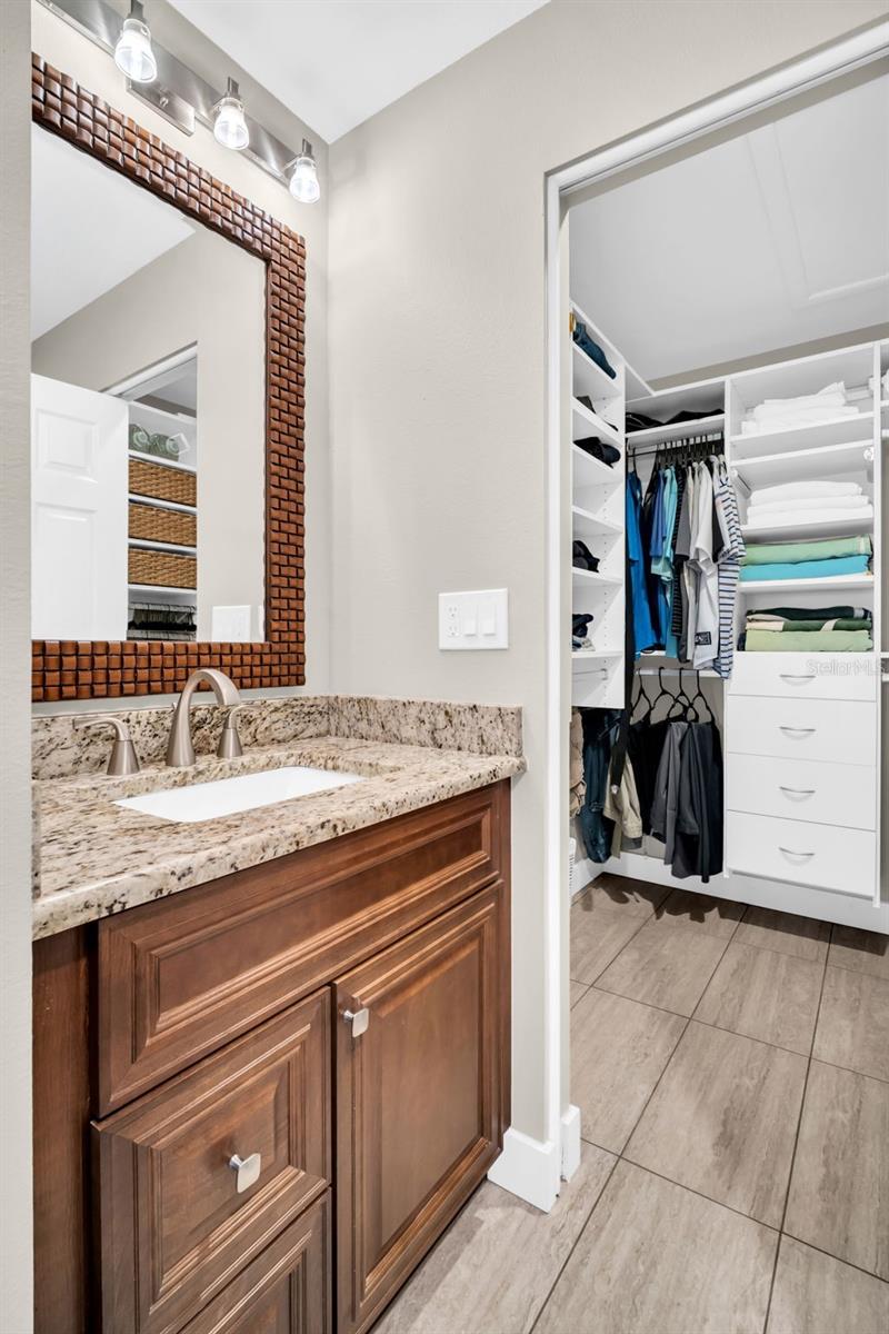 2nd convenient vanity leading to the large walk-in closet~