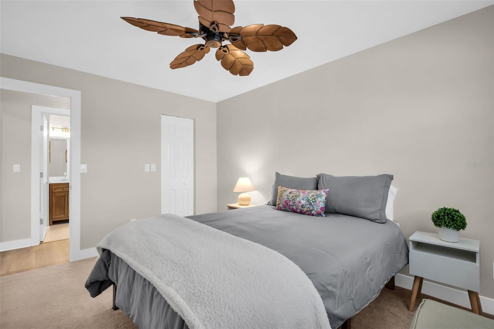 Updated hall bath conveniently tucked between the 2nd bedroom & main living~