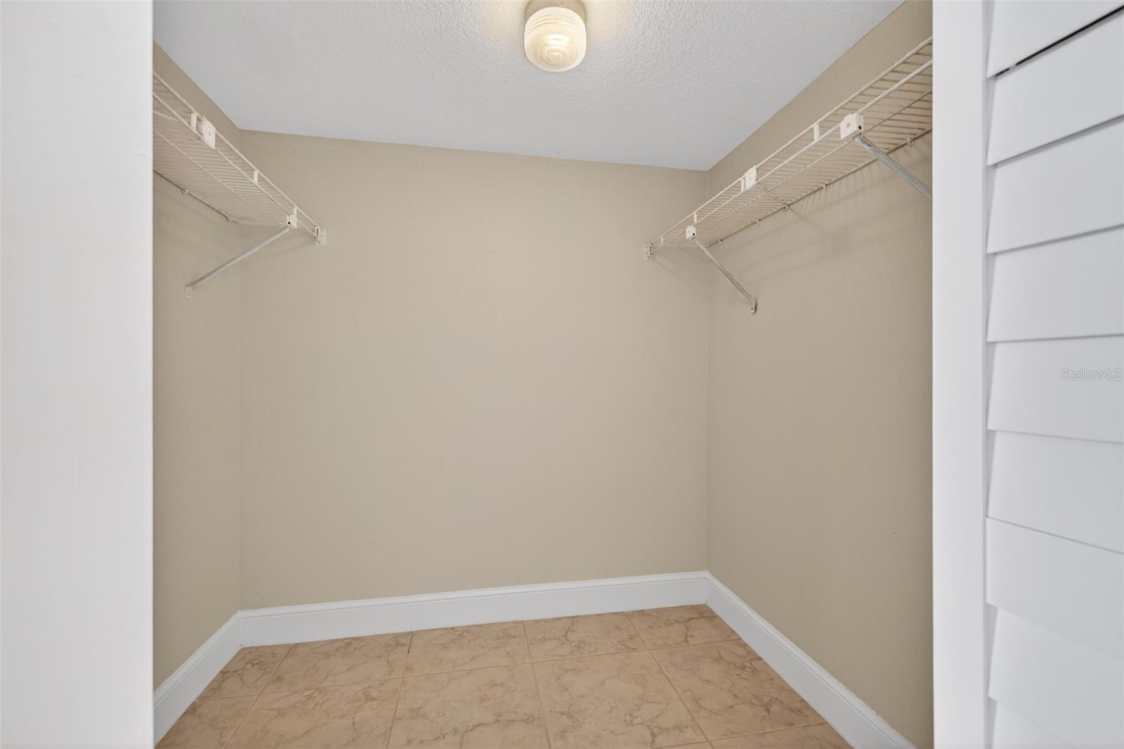 Large primary walk-in closet