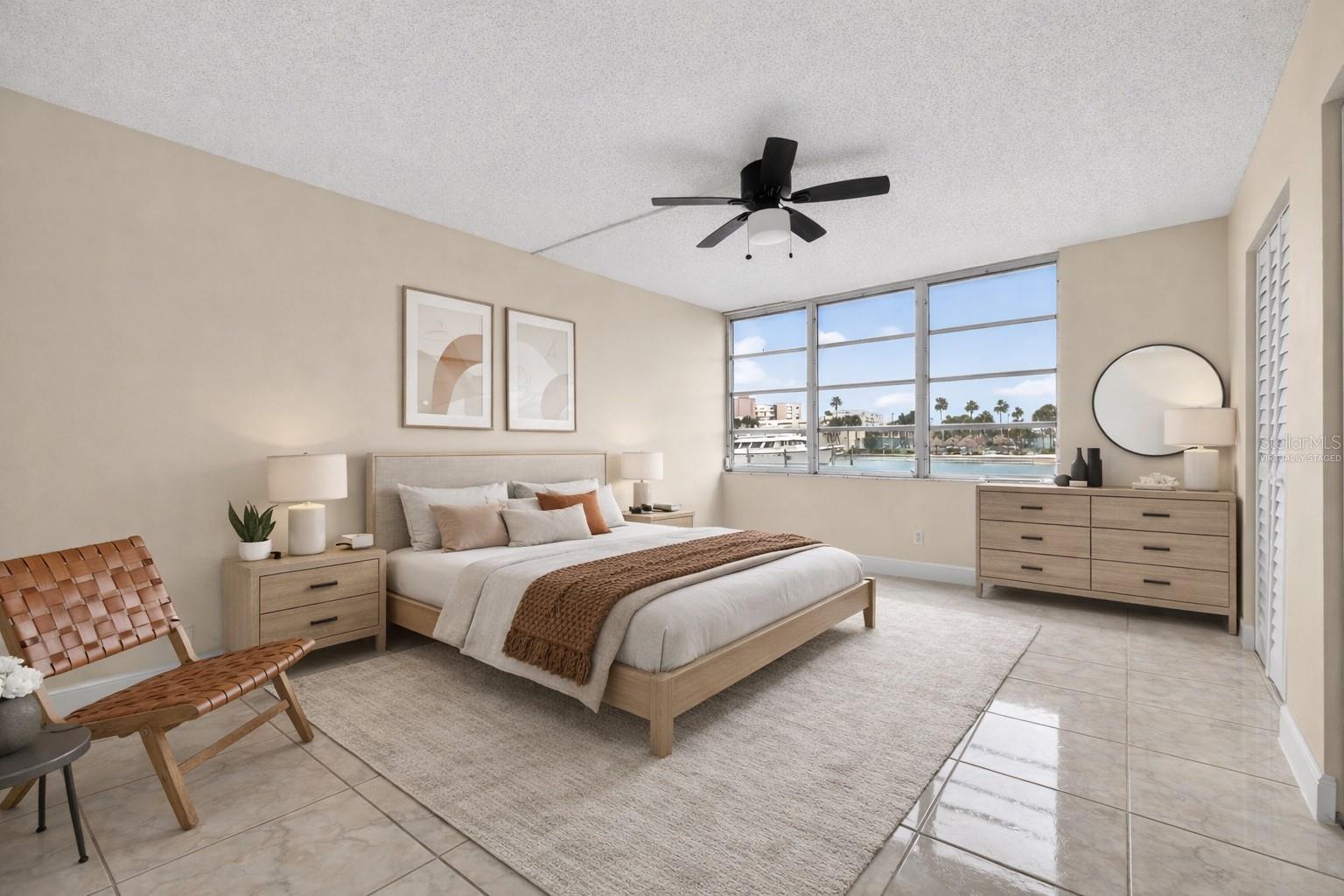 Virtually staged second bedroom