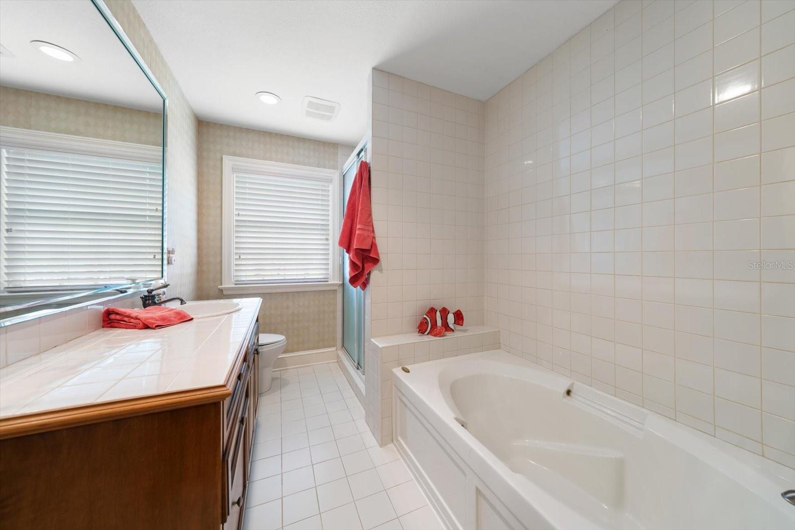 Upstairs second bathroom.