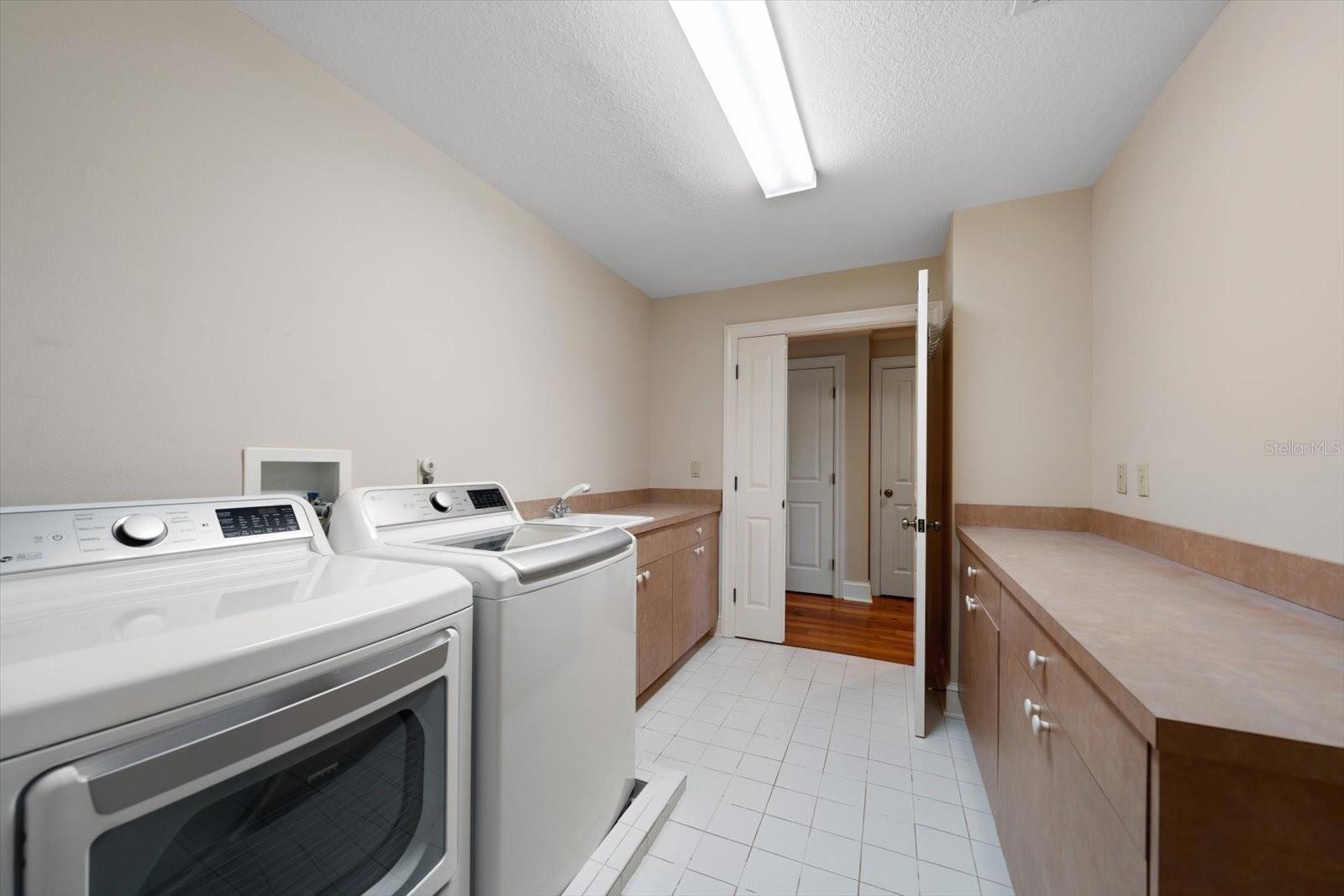 Laundry room on second level.