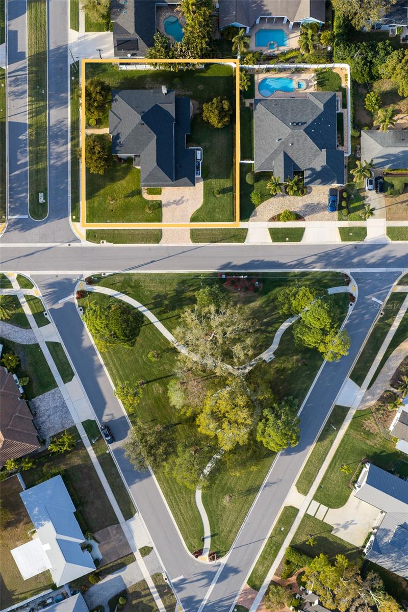 Adjacent to one of the numerous parks found in the town of Belleair.