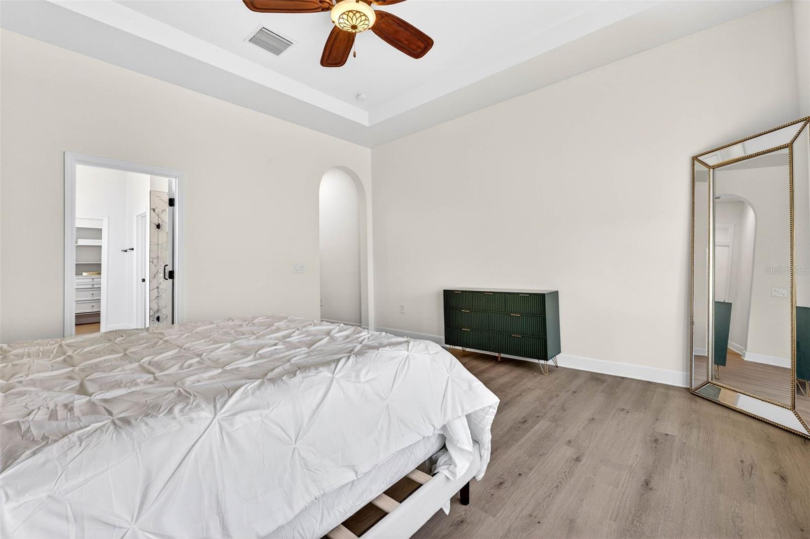 Primary looking toward ensuite bath.