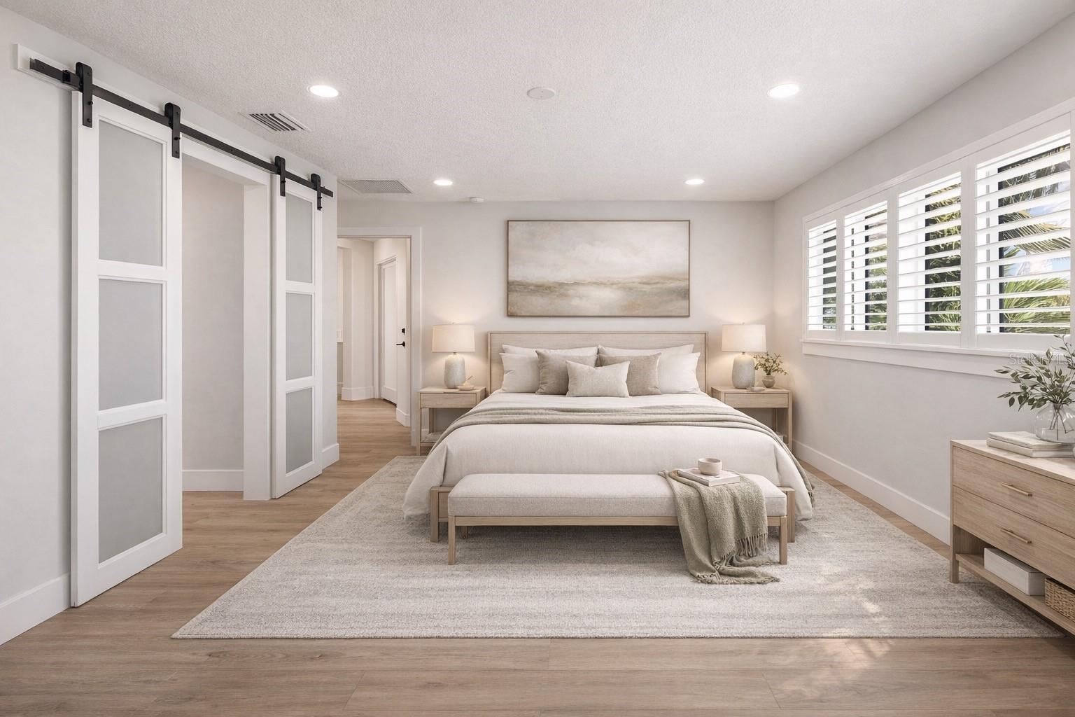 virtual staging primary bedroom