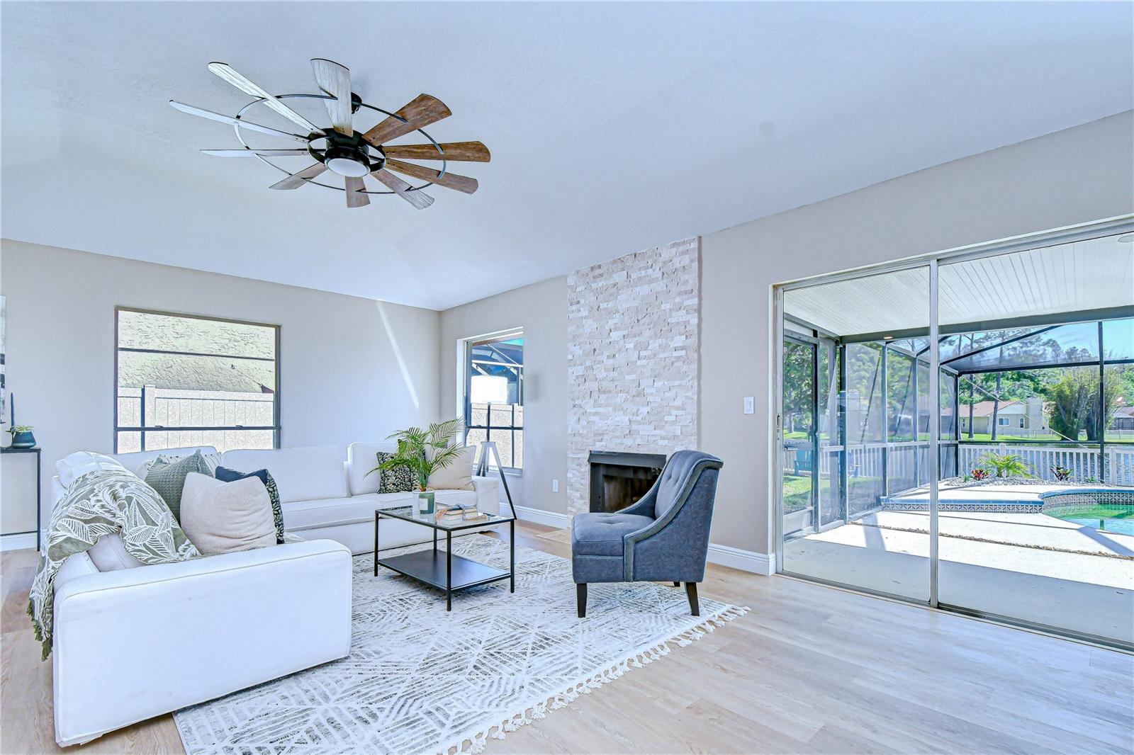 Family Room SGD to Lanai and Pool