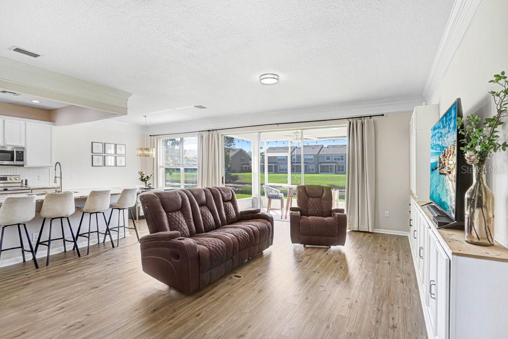 Large Great Room with Luxury Vinyl throughout