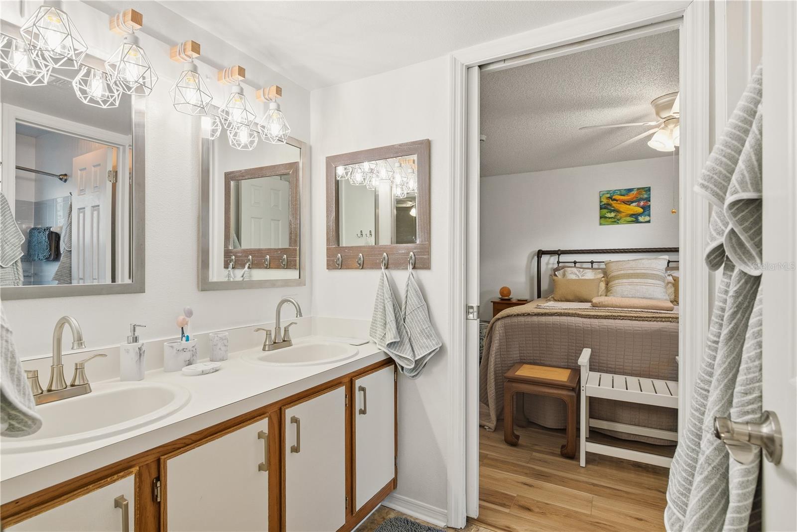 Bath looking into Primary Bedroom