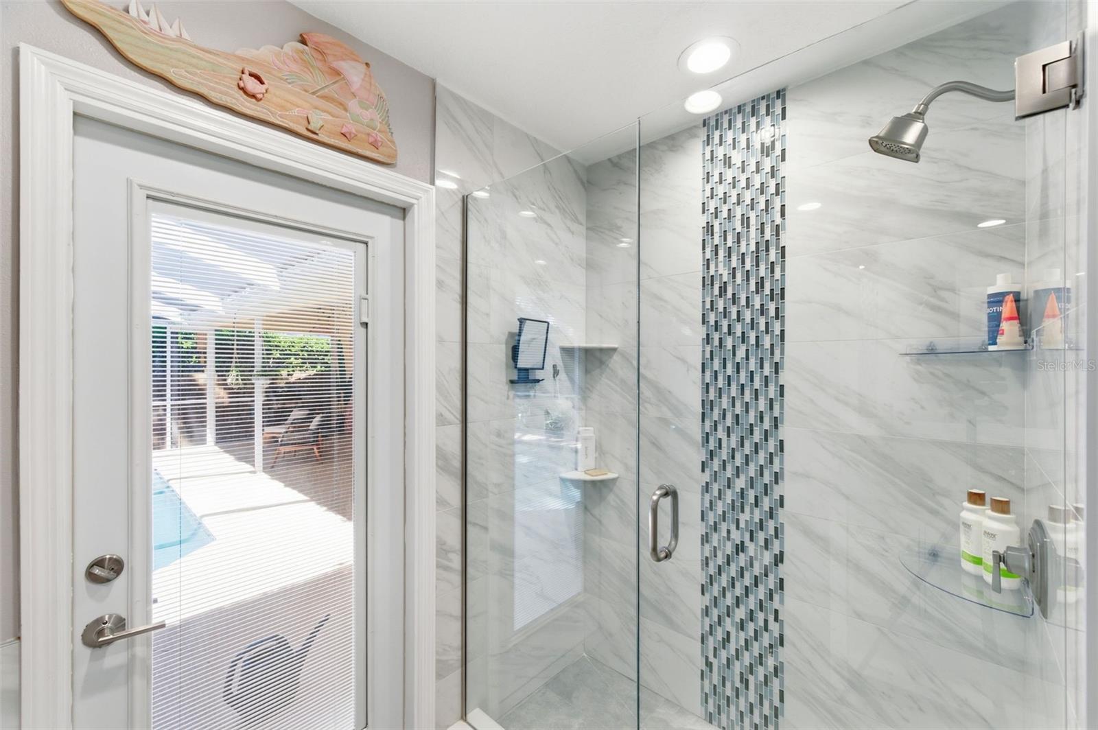 Guest bath with pool access