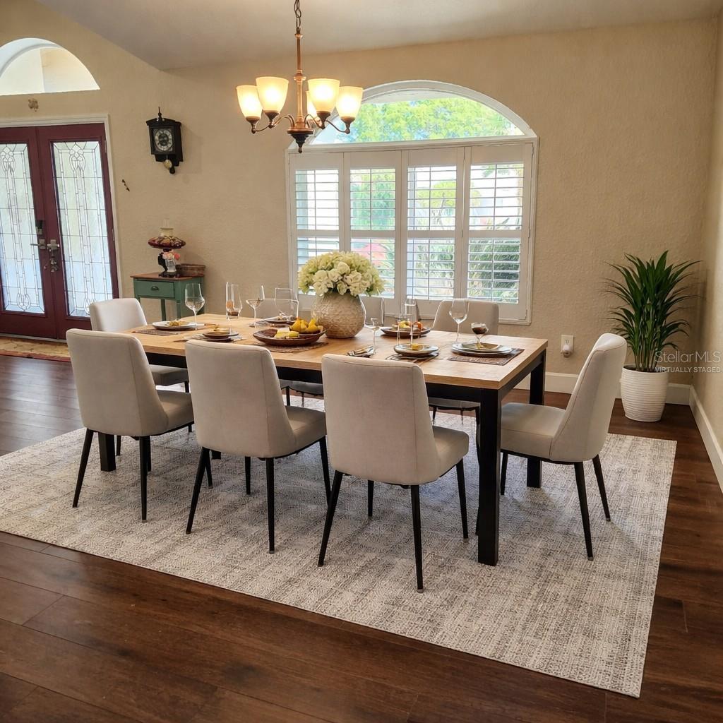 Virtually staged Dining Room