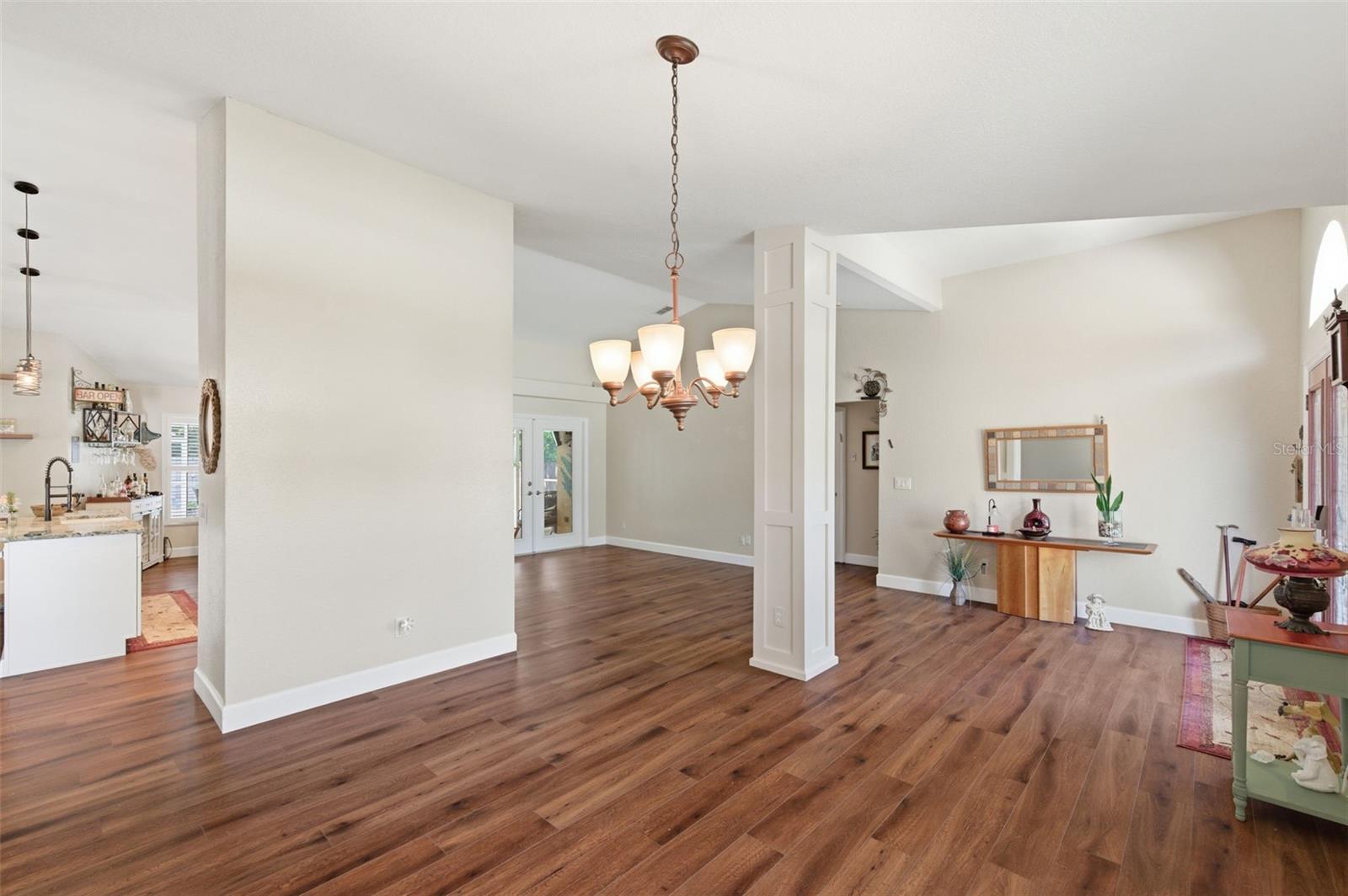 Dining room, living room, foyer