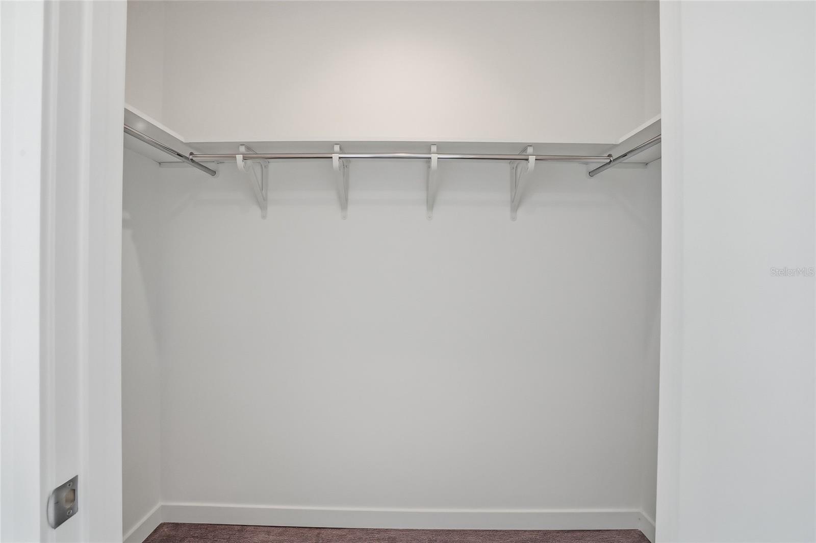 Large walk in closet for the first floor guest bedroom