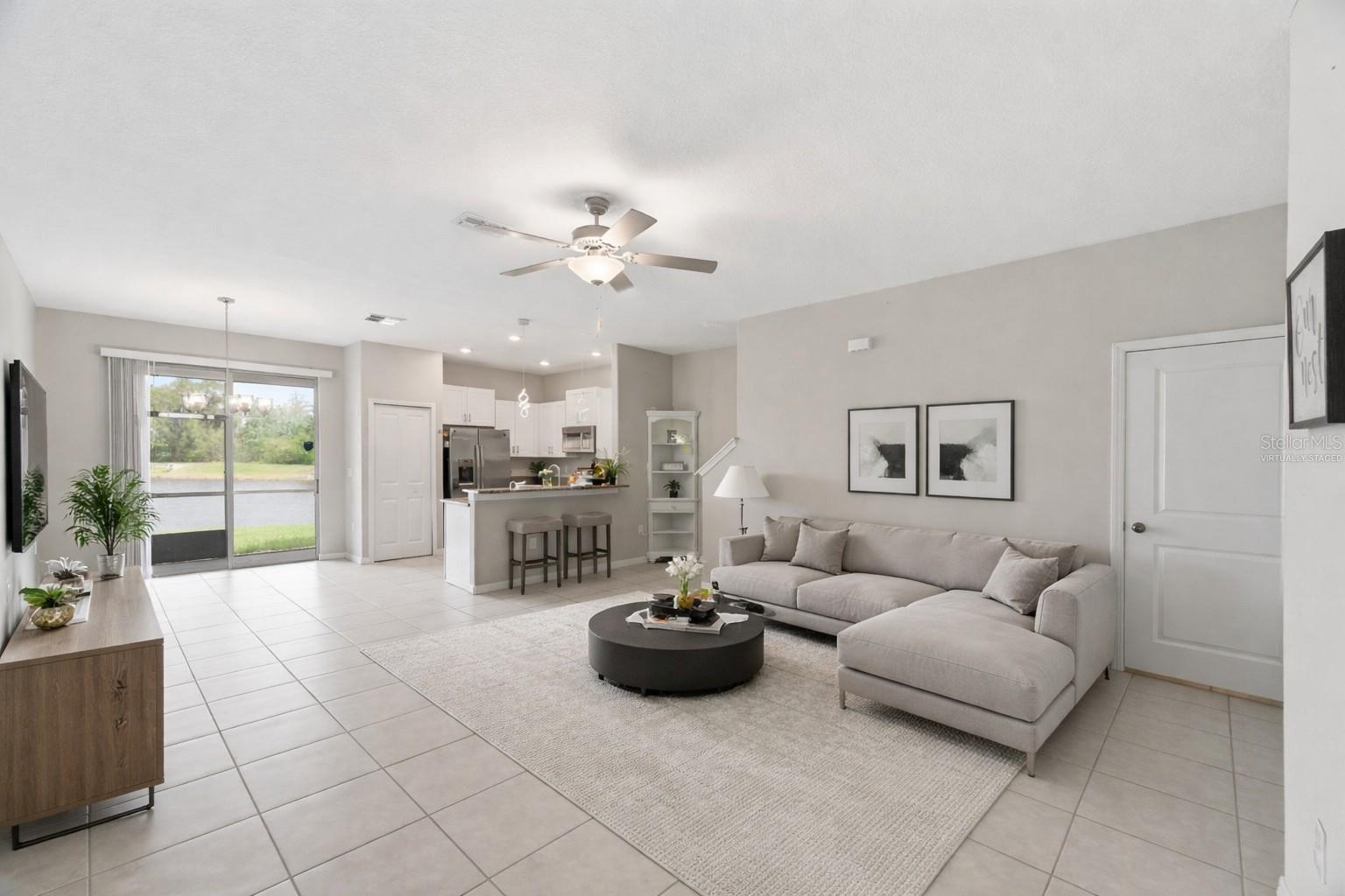 Virtually Staged Living Room.