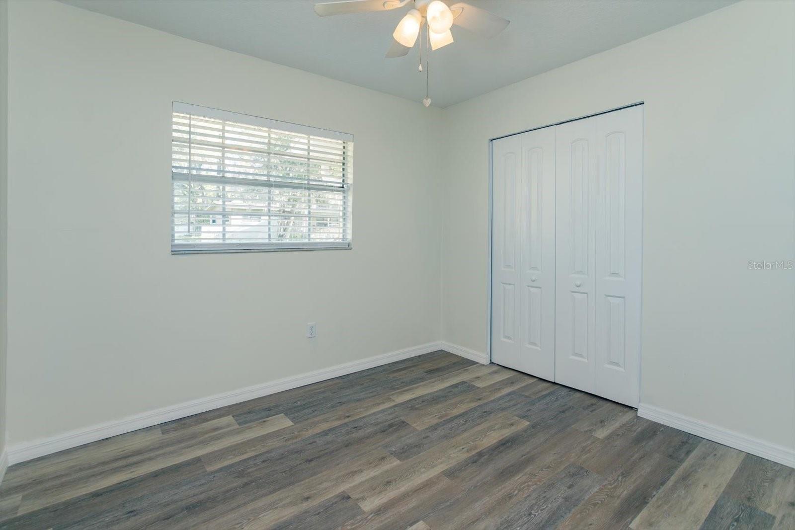 3rd Bedroom. Ceiling fan and new blinds.