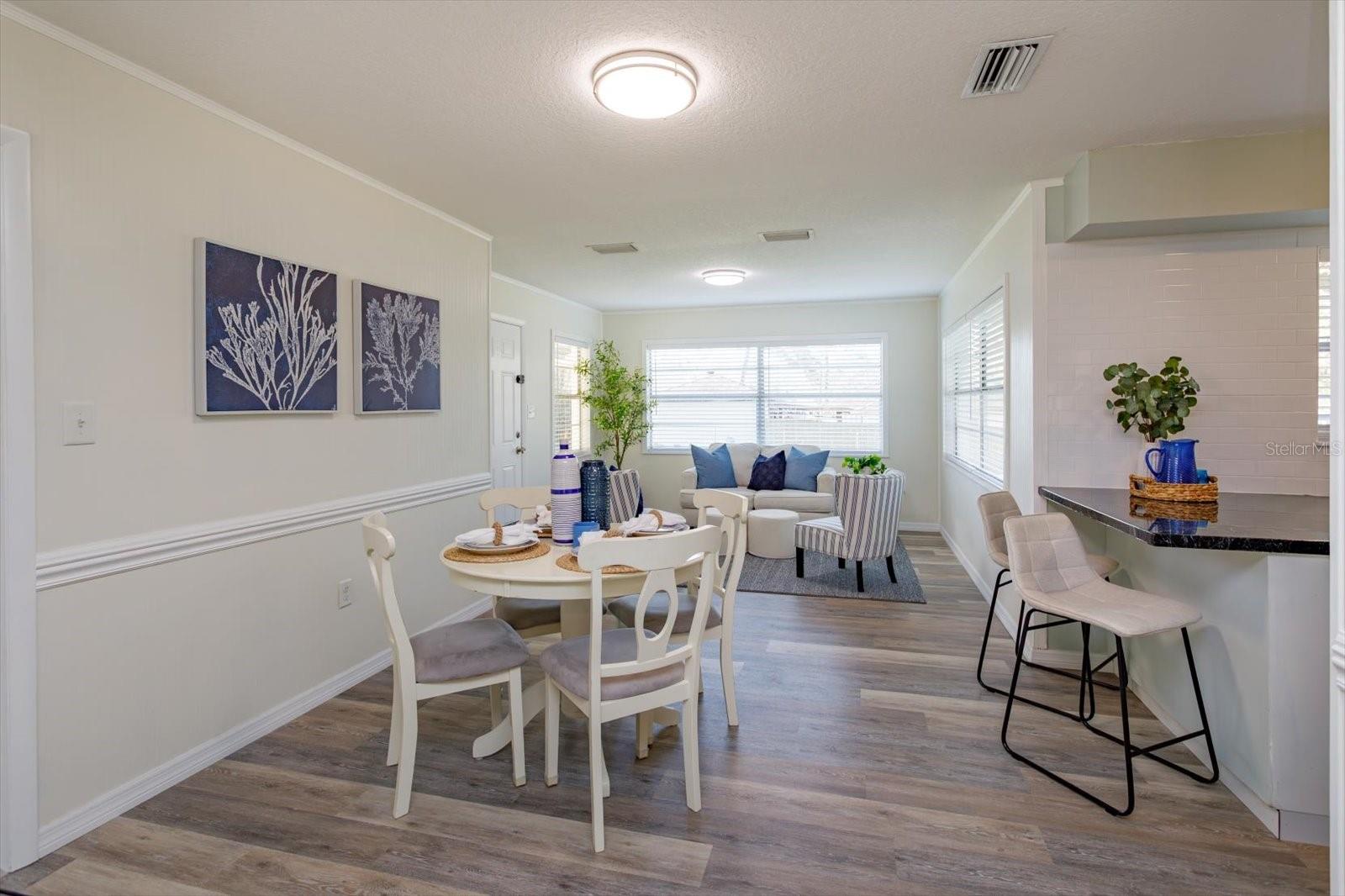 Chair rail and bead board walls!