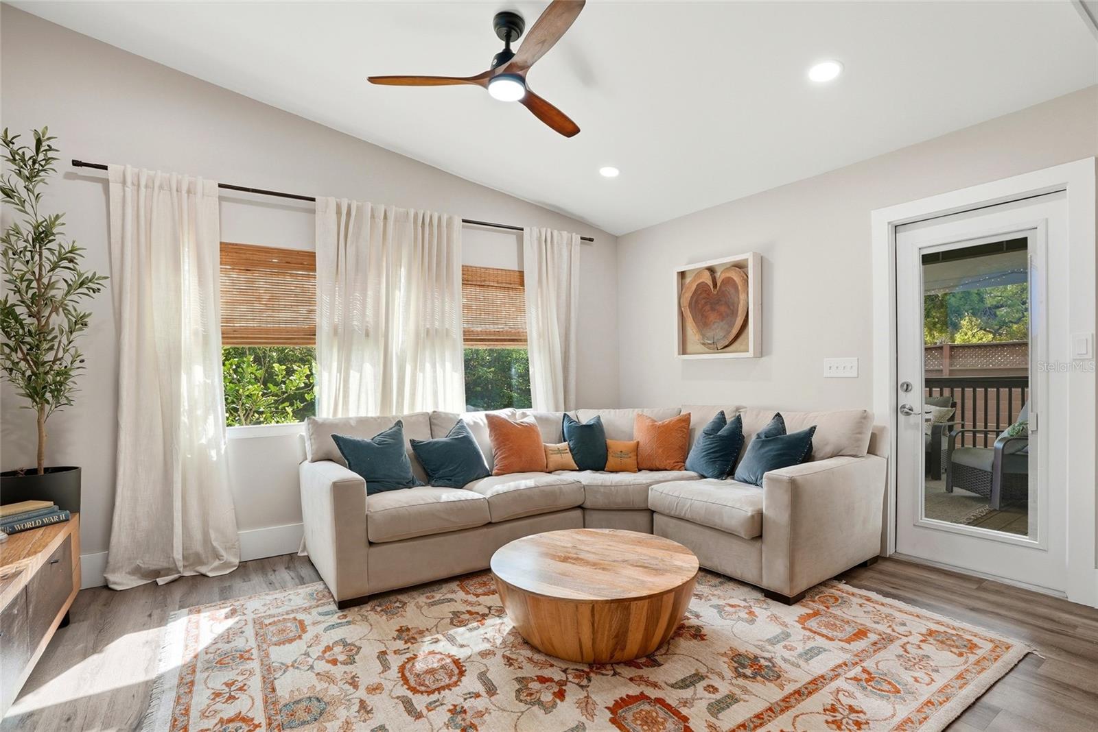 Recently added living space that extends to the screened in patio.