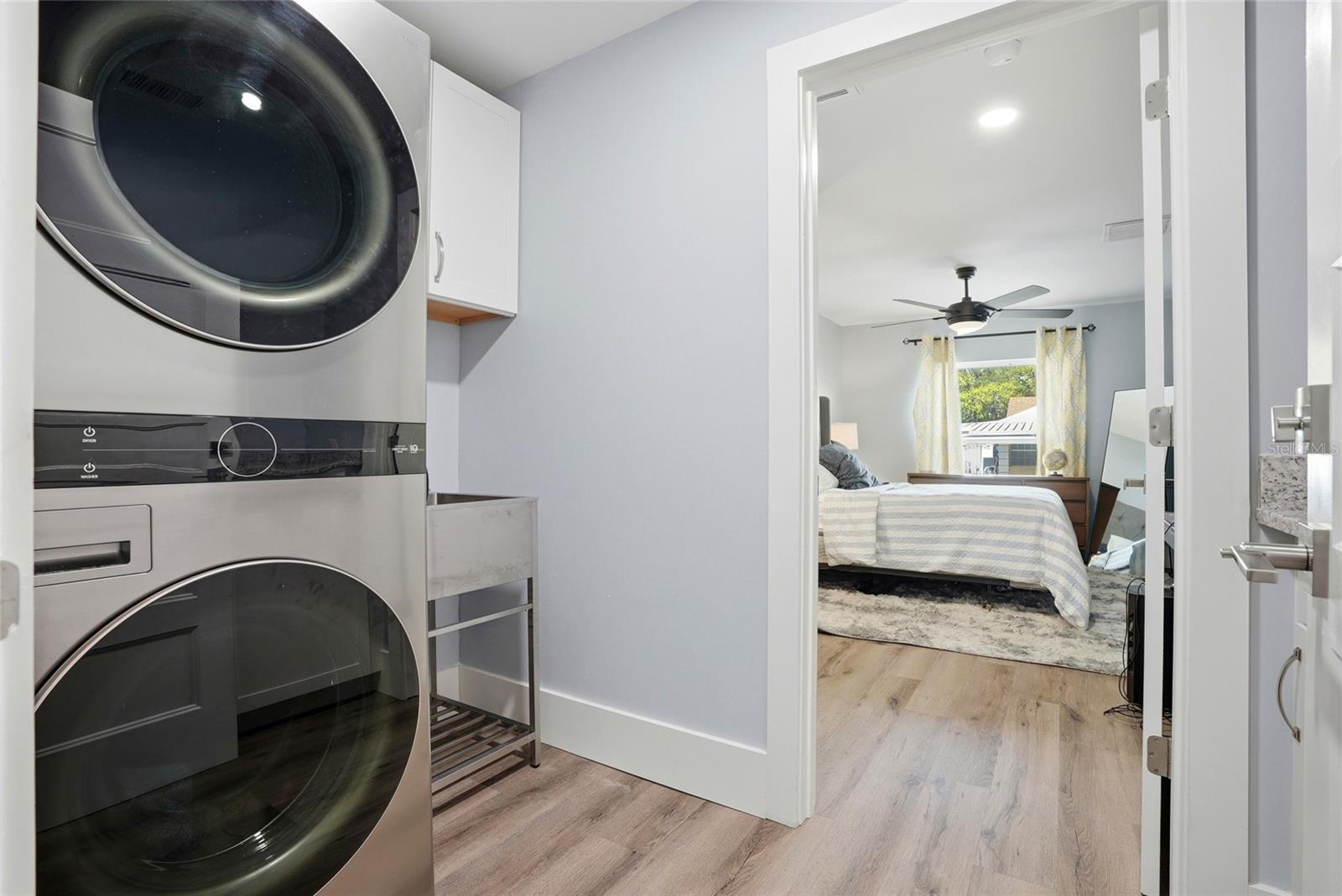 Laundry room that is off of the kitchen.