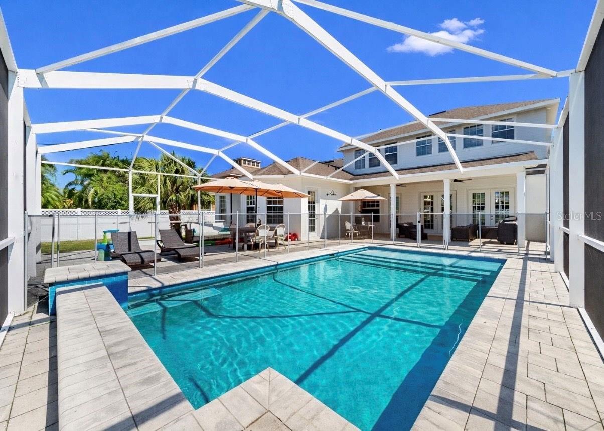 Heated/Salt water pool with security fence