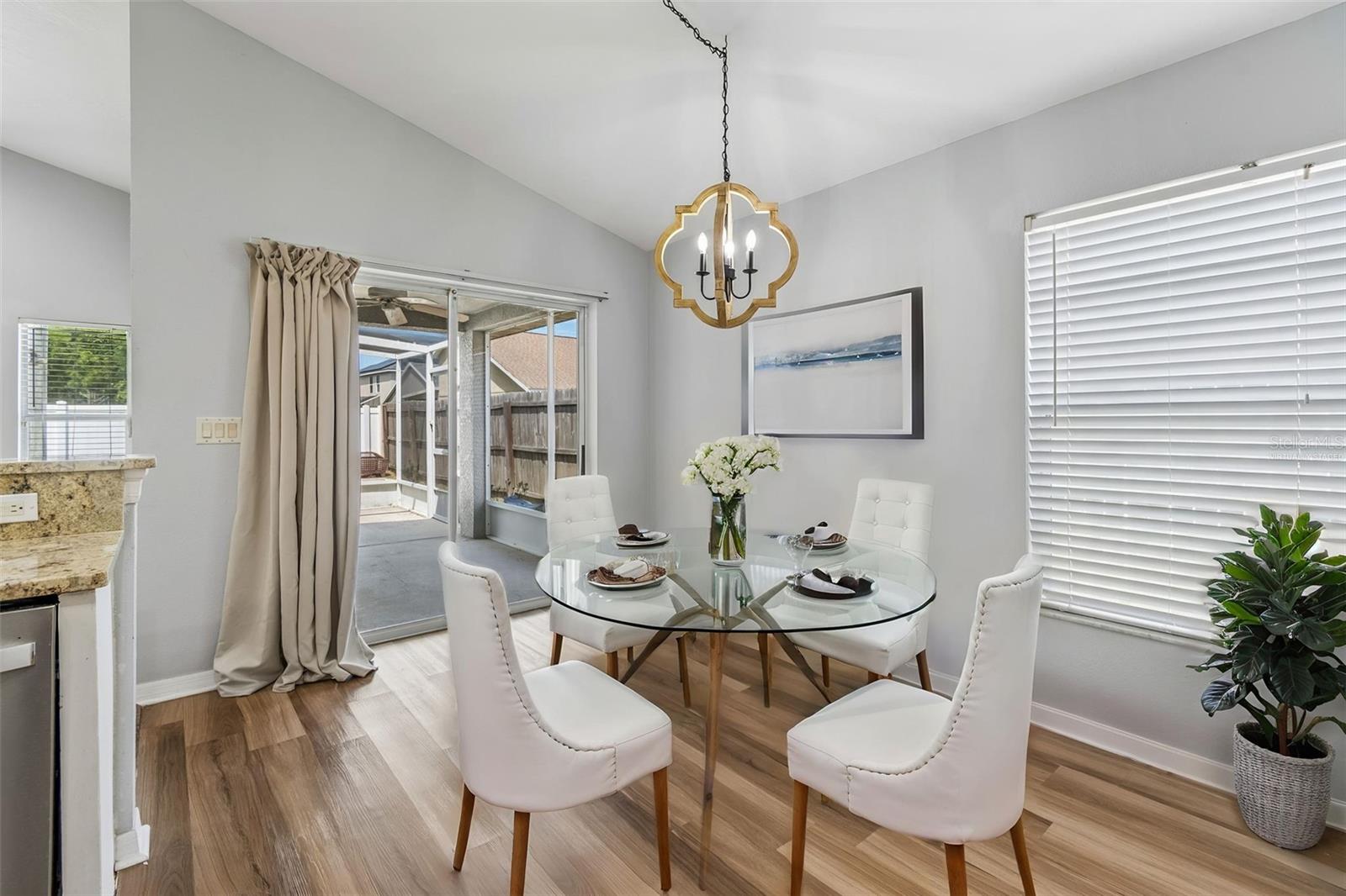 Virtually staged dinette room