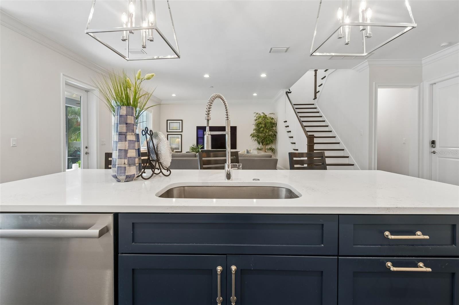 Statement Island in Kitchen
