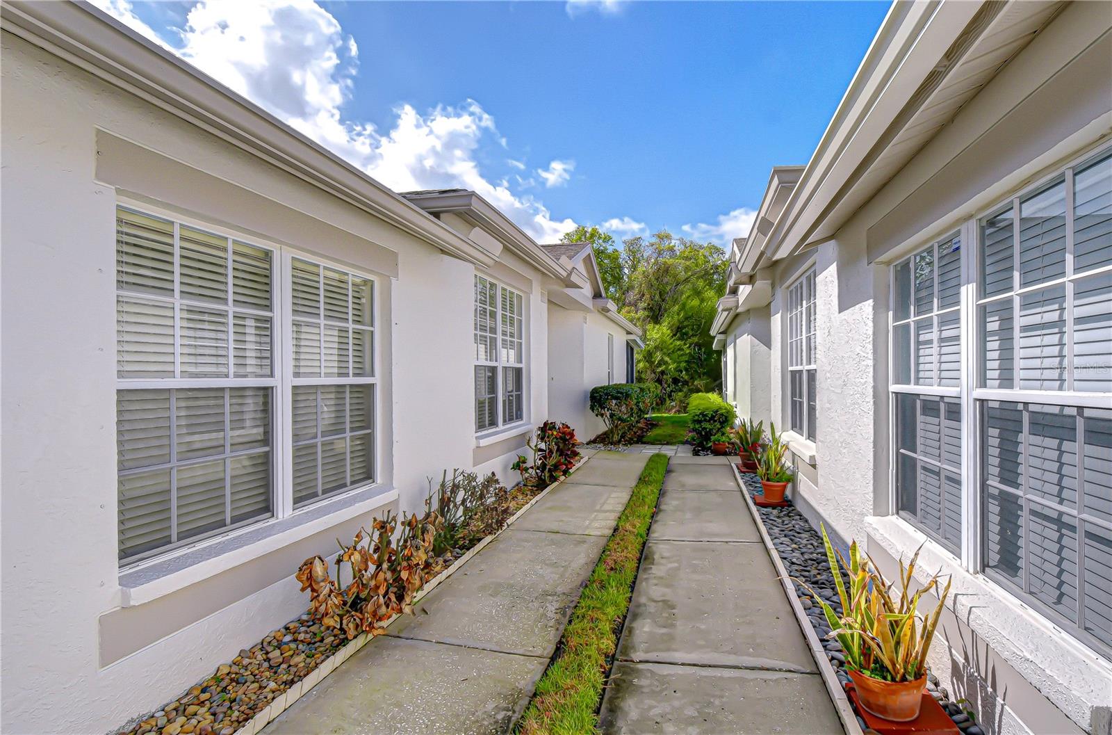 Well manicured walkway to your entrance.