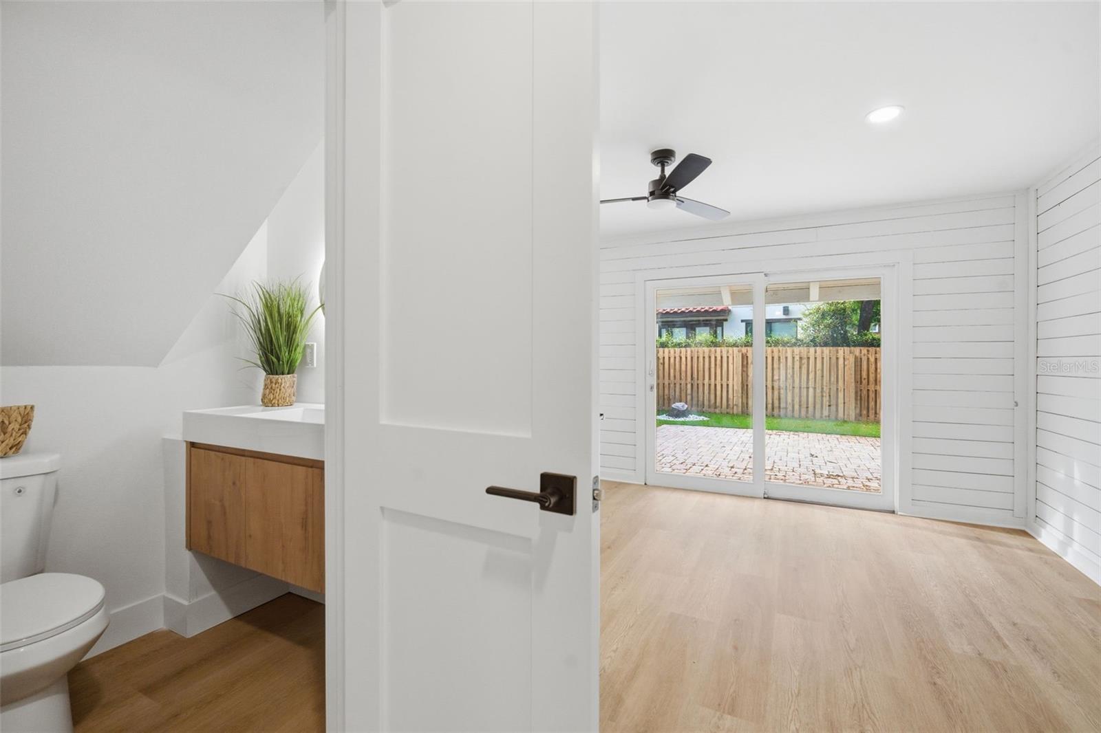 Half Bath onlooking Flex Room