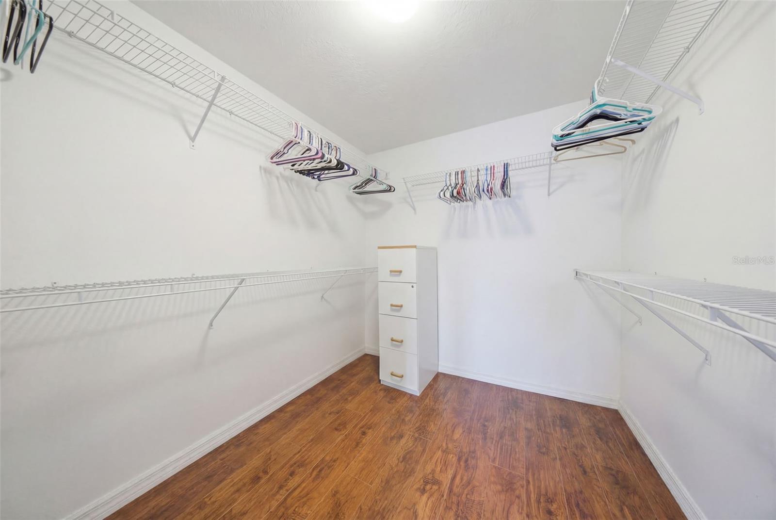 Primary Closet virtually cleared