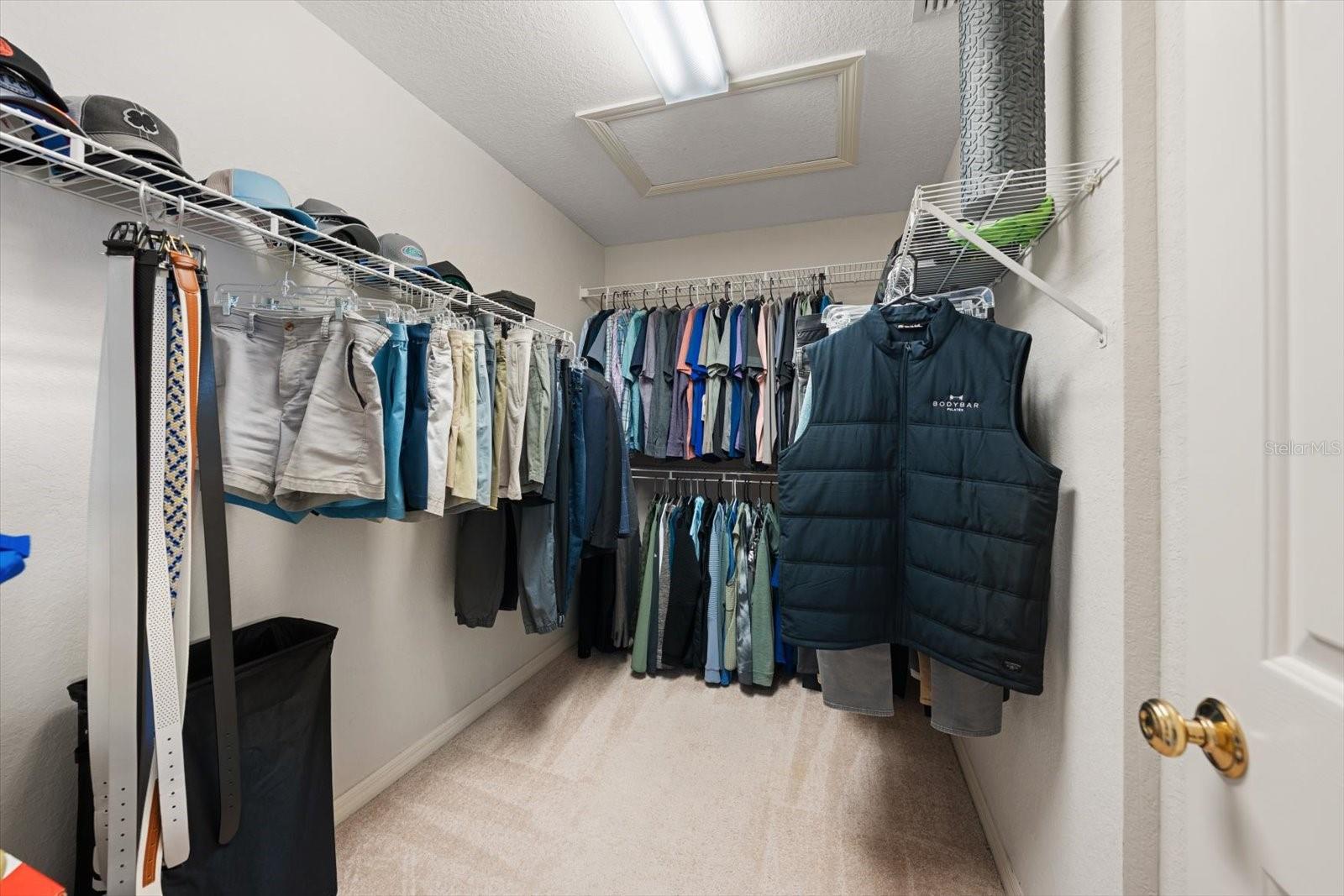 Huge walk in closet in primary suite