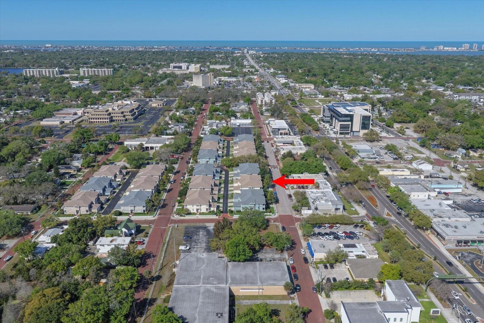 Aerial view showing close proximity to the Belleair Bridge Causeway and Gulf